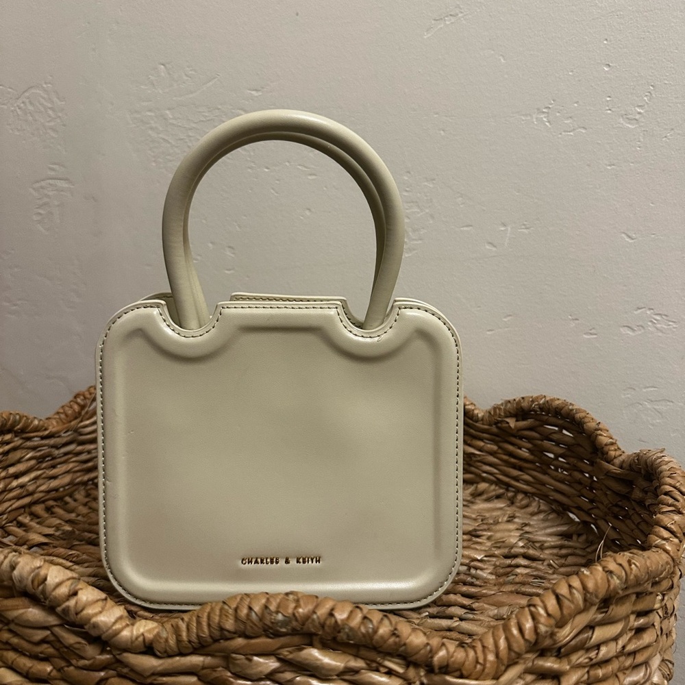 Charles & Keith Elegant Mini Bag in Light Cream - Picture 7 of 7